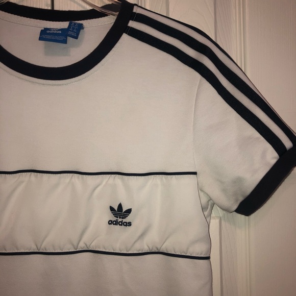 Adidas Three Stripe Ringer Tee - Picture 2 of 4